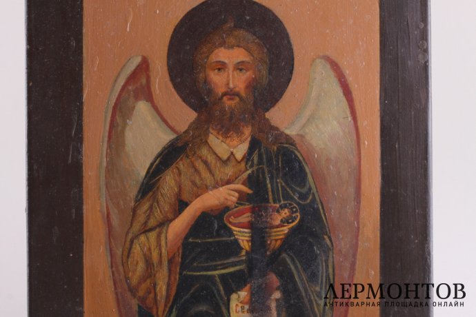 Икона Иоанна Крестителя. Письмо по металлу.