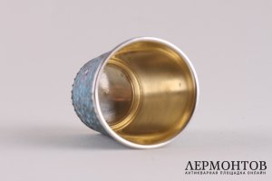 Стопка с полихромной эмалью по скани. Клингерт. Серебро 84 пробы. Россия, 1891 год.