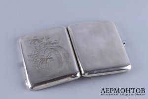 Портсигар. Артель Московский ювелир. Серебро 875 пробы. СССР, до 1960 г.