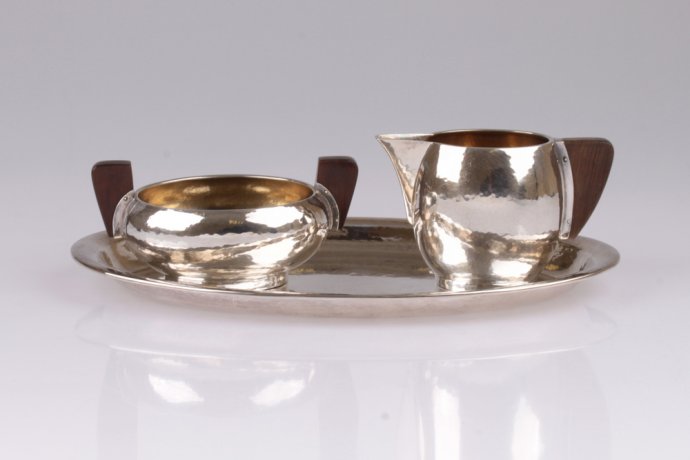 Чайный набор Koch & Bergfeld. Серебро 900. Германия.