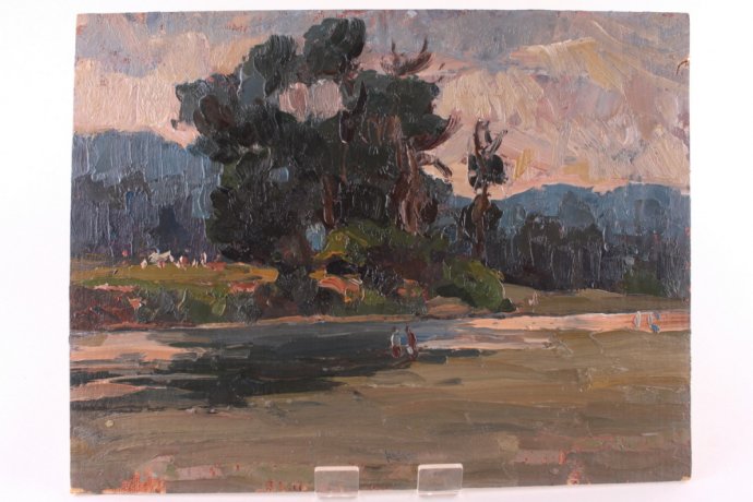 Картина из серии Природа. N10. Чурсин К.Н. Картон, масло. XX в.