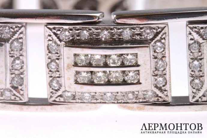 Браслет с бриллиантами 7,04 к. Белое золото 585 пробы.