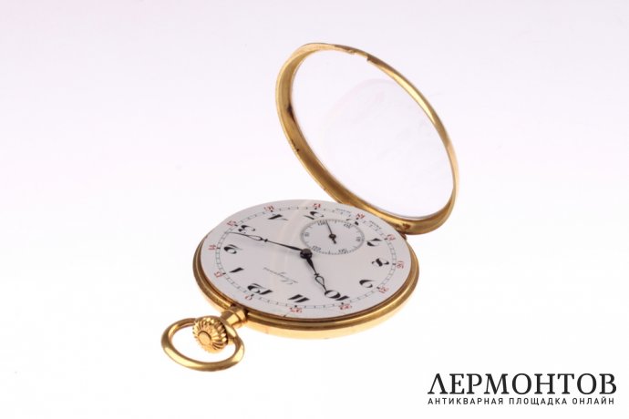 Открытые карманные часы Longines. Золото 750. Швейцария
