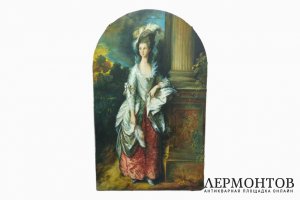 Картина. Дама с пером. Холст, масло. Последняя четверть XX века.