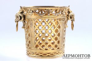 Ажурное ведерко. Серебро 800. Австро-Венгрия