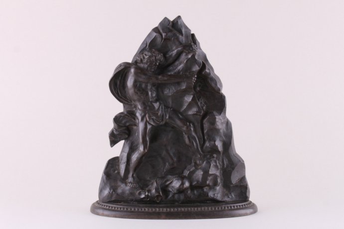 Подчасник. Геркулес, разламывающий пещеру ветров. Каслинский завод. Россия, 1880-е гг.