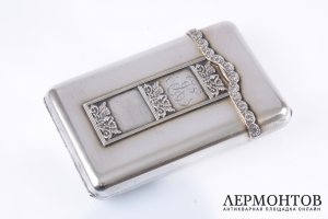 Портсигар в стиле ампир. Серебро 84. Российская империя