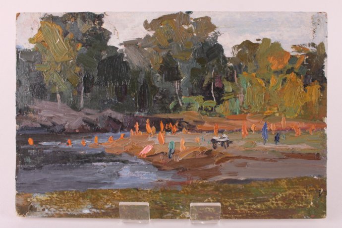 Картина из серии Крымские зарисовки. N4. Чурсин К.Н. Картон, масло. XX в.