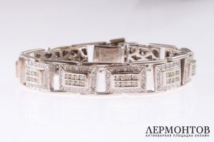 Браслет с бриллиантами 7,04 к. Белое золото 585 пробы.