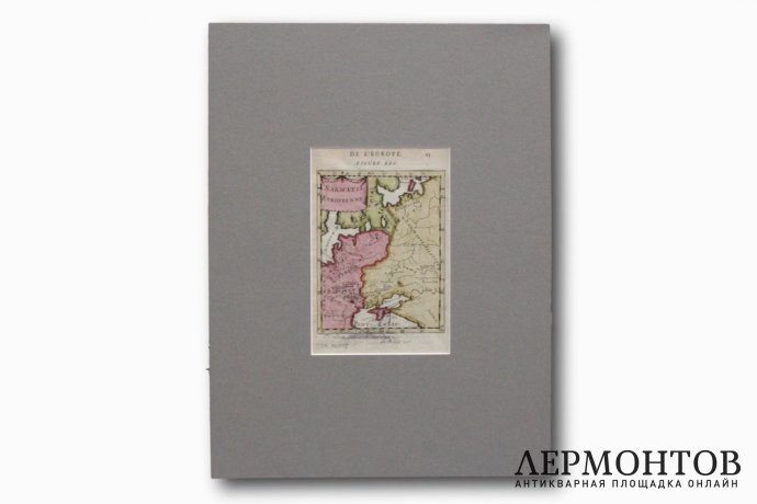 Карта территорий Сарматии Европейской. Россия, Крым. А. М. Мале. Франция, 1683 год.