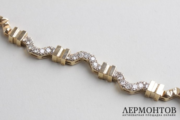 Браслет c бриллиантами 1,76 к. Золото 585 проба