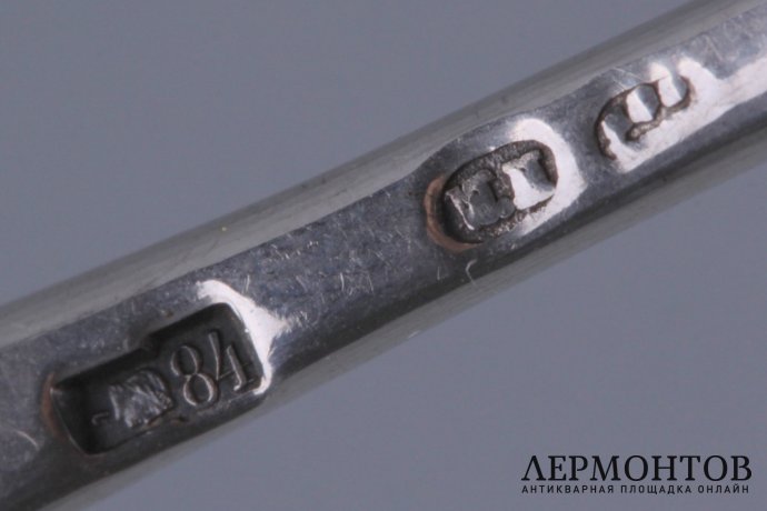 Набор кофейных ложек. Хемпель. Серебро 84 пробы. Варшава, Россия. 1908-1917.