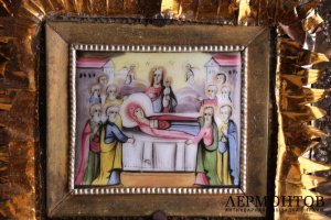 Икона "Успение Божией Матери" Эмаль, финифть, латунь.