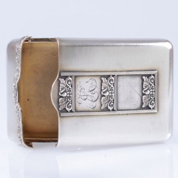 Портсигар в стиле ампир. Серебро 84. Российская империя