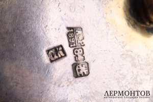 Солонка. Клингерт. Эмаль по скани. Серебро 84 пробы. Россия, Москва, 1891 г.