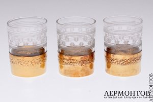 Ликерный набор Ravinet et Baccarat. Серебро 950. Франция