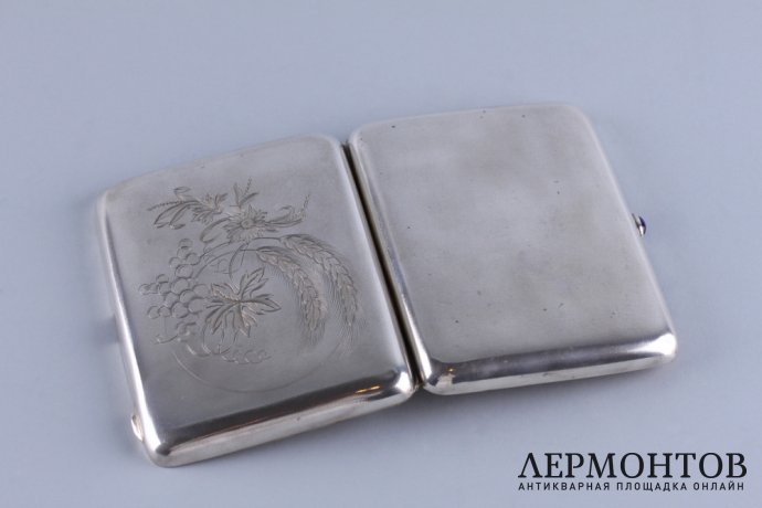 Портсигар. Артель Московский ювелир. Серебро 875 пробы. СССР, до 1960 г.